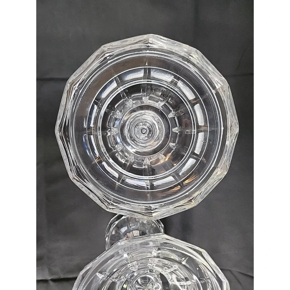 2 Stunning‎ GLASS Ornate CANDLEHOLDER 5